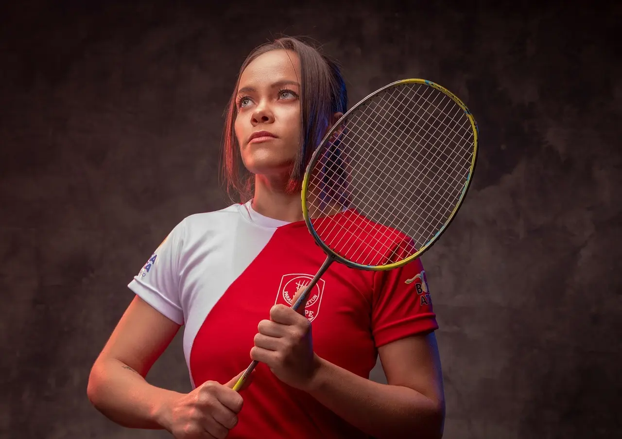 Badmintonspiller klar til duel